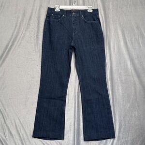 Gloria Vanderbilt Jeans Womens 10 Straight Leg Denim Rhinestone Pocket Dark Wash